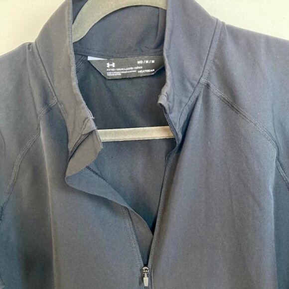 Under Armour Black Fitted Zipper Heatgear Athletic Jacket. Women’s Sz M/US 8-10 - Picture 6 of 6